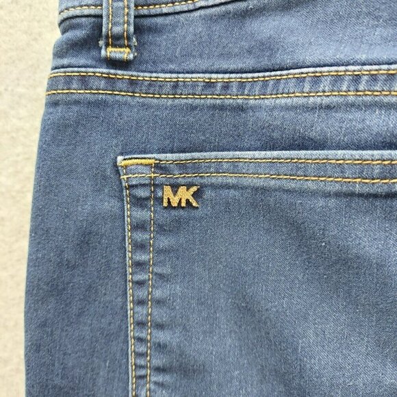 Michael Kors Denim Selma Mid Rise Skinny Straight Leg Womens Blue Size 8 - Picture 6 of 8